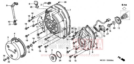 PANNEAU CARTER-MOTEUR D. CB900F7 de 2007
